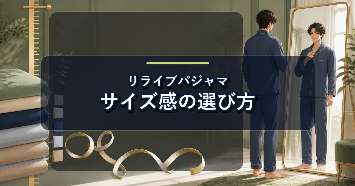 リライブパジャマのサイズ感を公式の身長目安から選ぶポイント