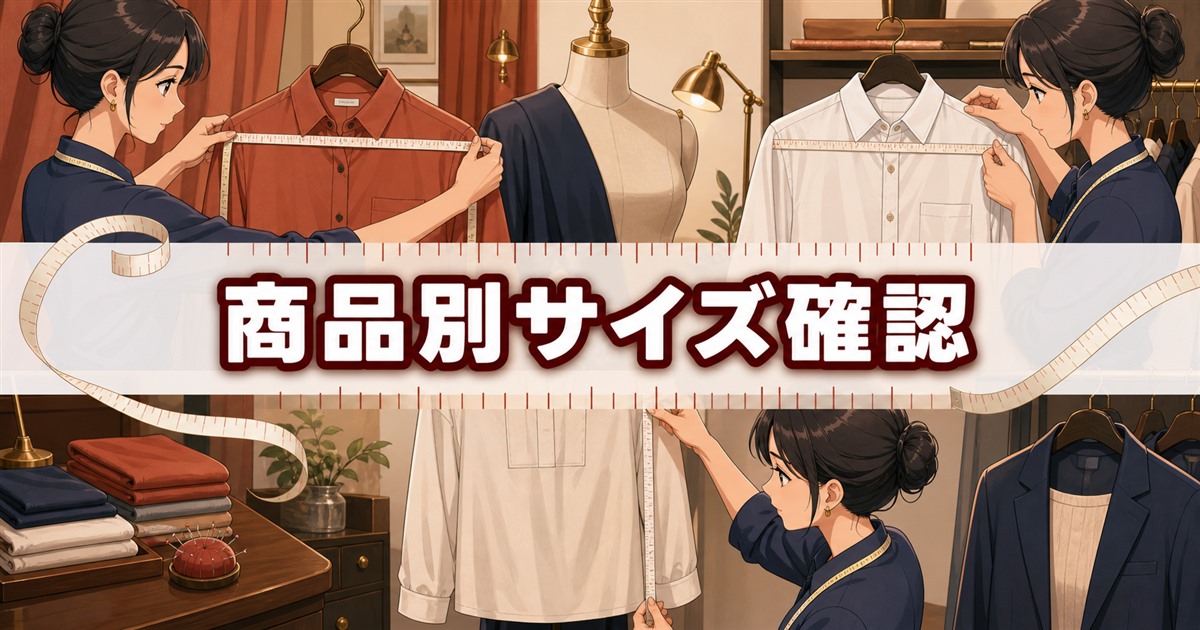 MIGARUの種類ごとにサイズ表を確認する選び方