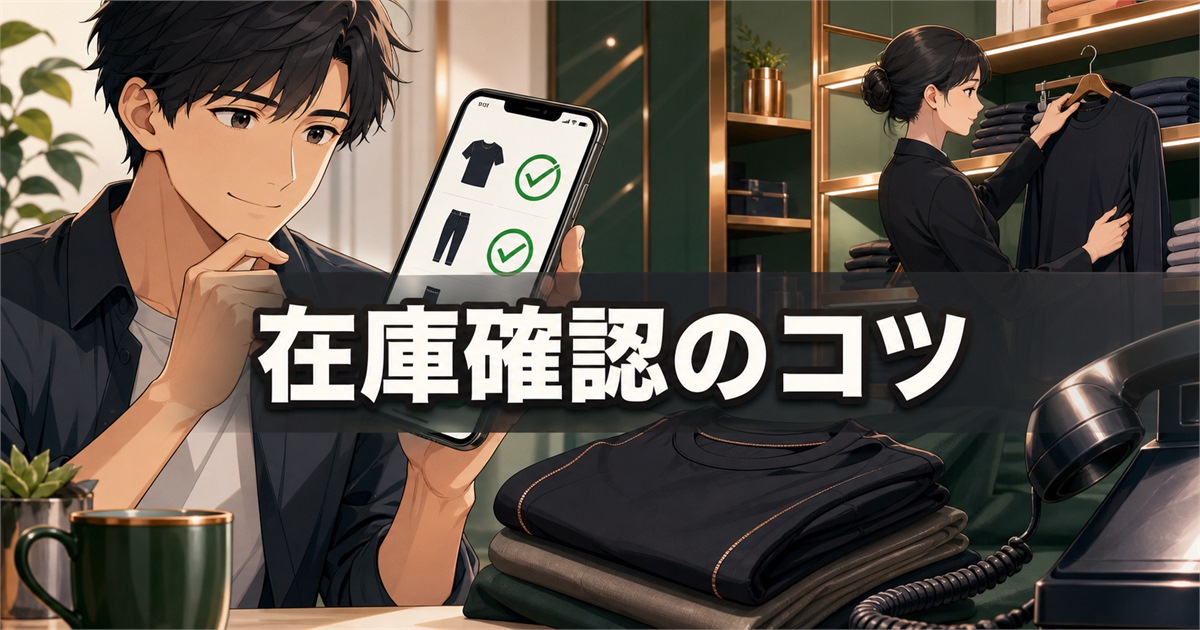 ベネクス リカバリーウェアの店舗在庫をスマートフォンと電話で事前確認する方法