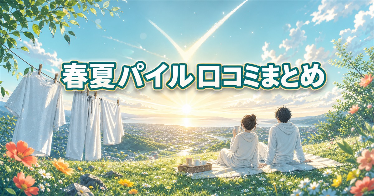 春夏のBAKUNEパイル口コミを爽やかな丘でまとめる場面