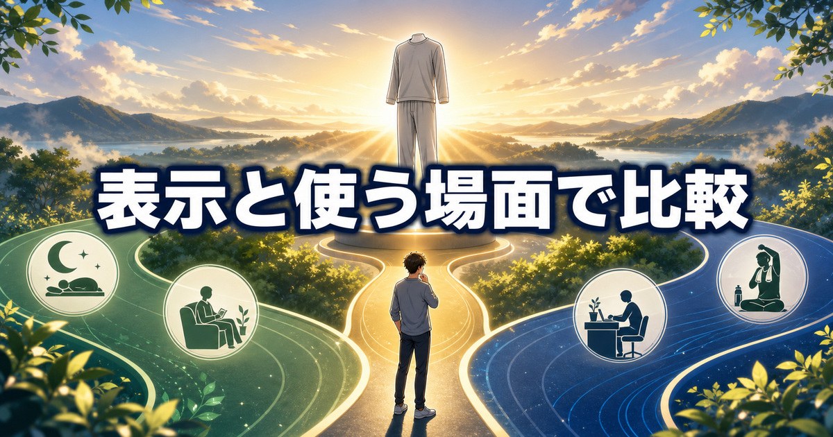 表示タイプと使う場面で決めるリカバリーウェア比較のまとめ