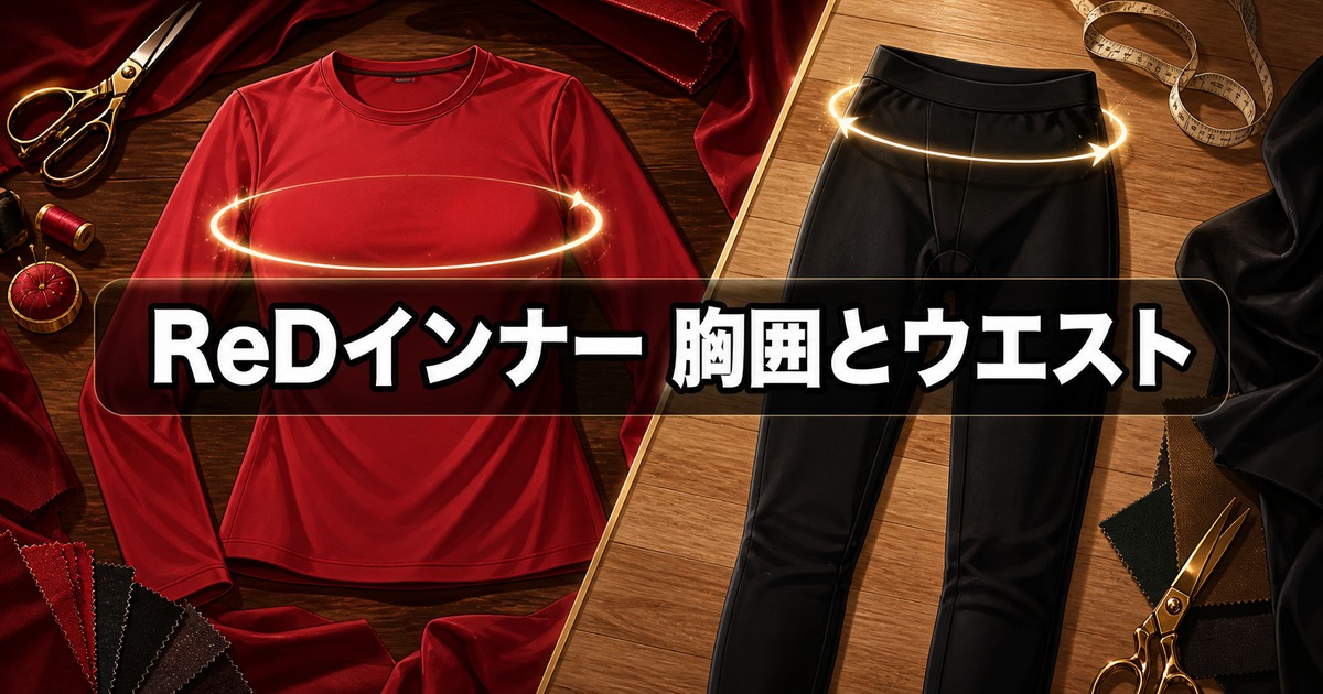 ReD インナーのトップスは胸囲、ボトムスはウエストで選ぶ目安