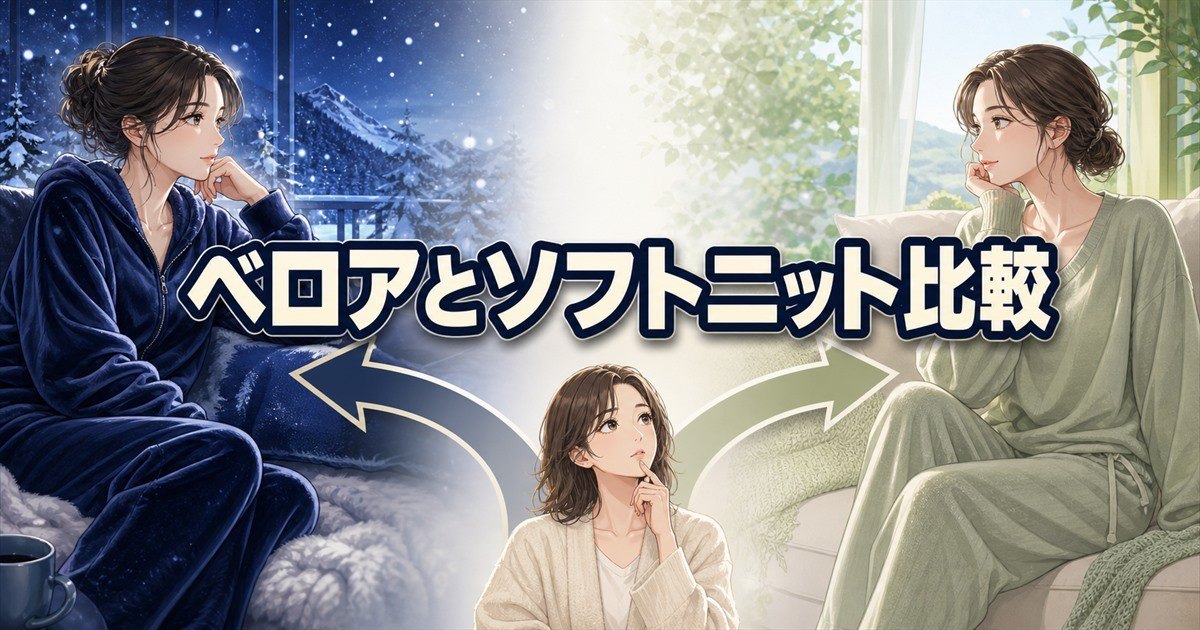 ベロアかソフトニットかを選ぶときの判定フロー