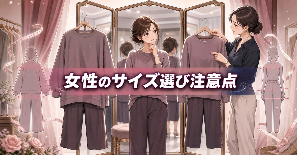 男女兼用のコンフォートポンチハーフセットを選ぶ女性のサイズ確認の注意点