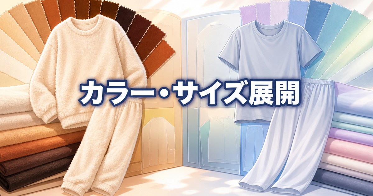 バクネとバクネドライのカラー・サイズ展開の比較