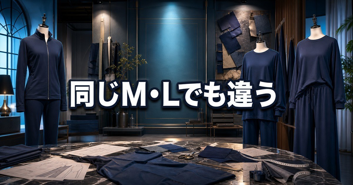 ベネクス リカバリーウェアのシリーズごとに異なるM・Lの仕上がりサイズ