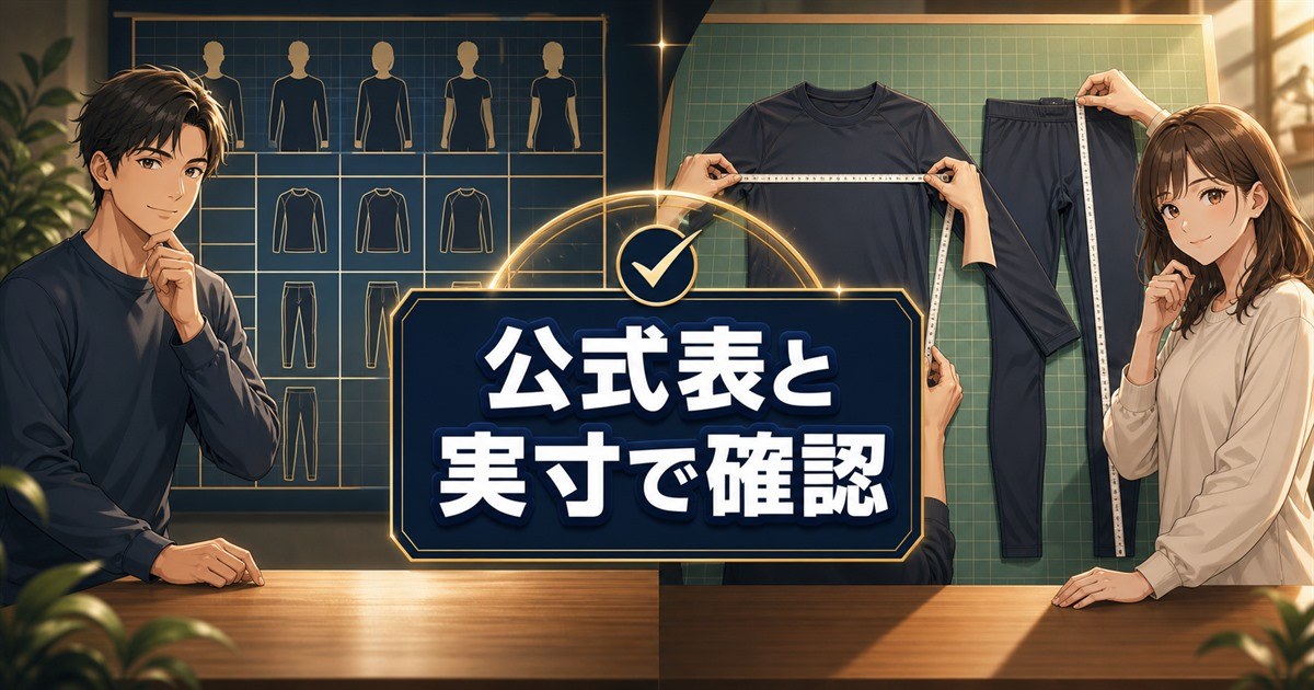 ベネクス リチャージプラスのサイズ感を公式サイズ表と実寸で確認する方法