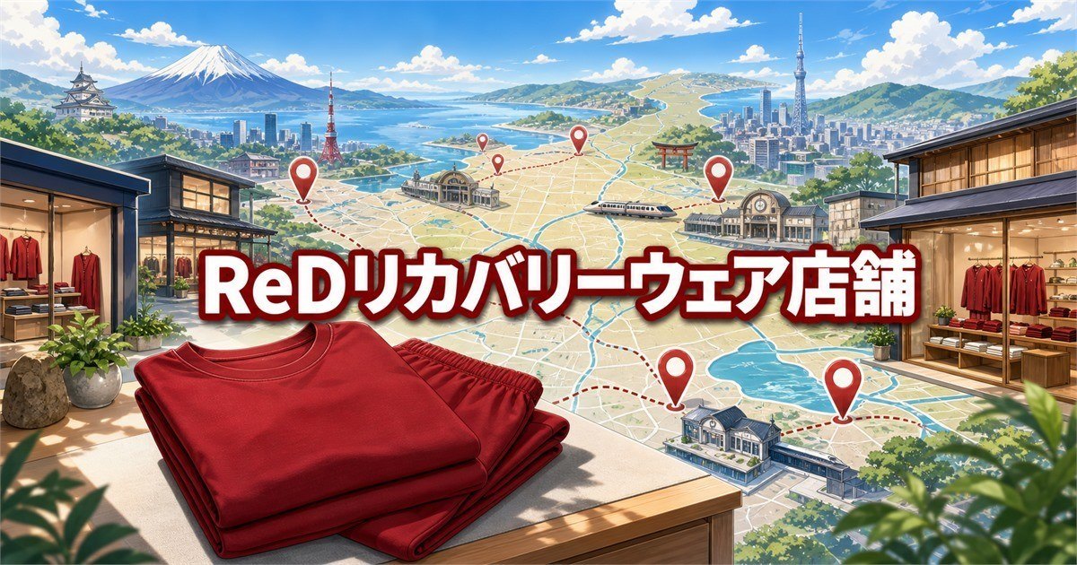 ReDリカバリーウェアの店舗を全国地図とショップの案内で紹介