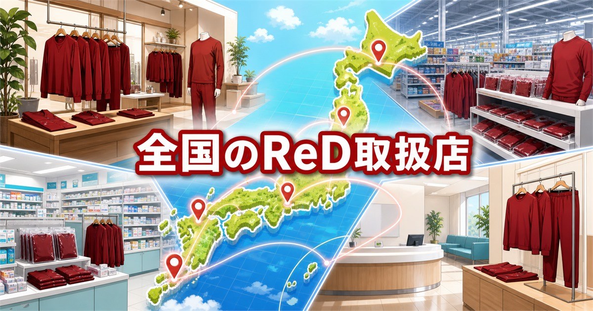 結論としてReDは全国のオフィシャルショップ・量販店・薬局・医療施設で買える