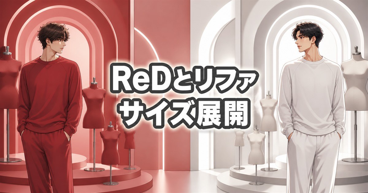 ReDとリファのサイズ展開を比較