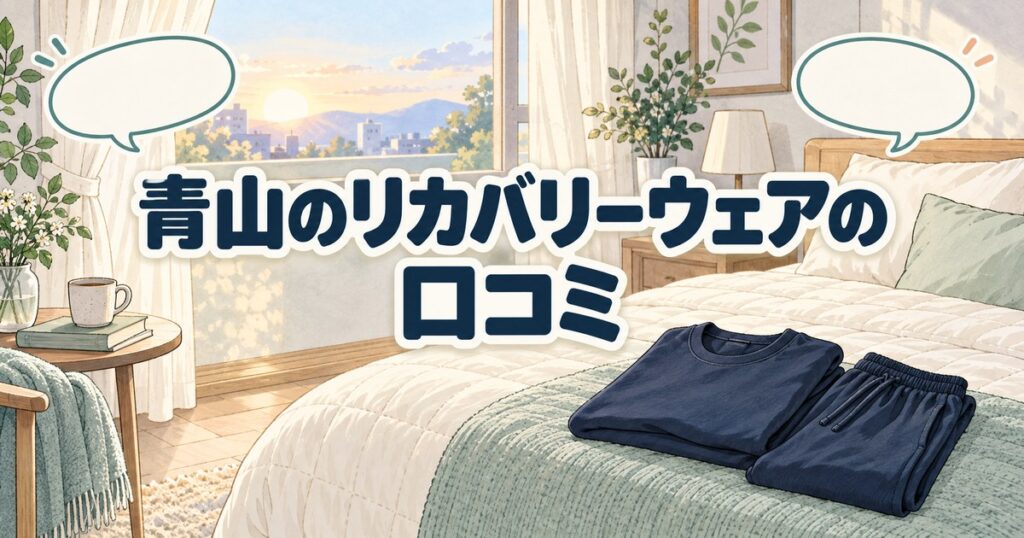 洋服の青山のリカバリーウェアの口コミを調べた記事のイメージ