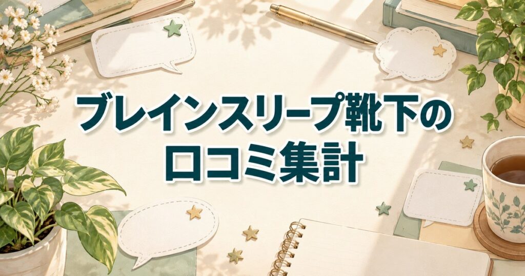 吹き出しとノートで整理するブレインスリープ リカバリーソックスの口コミ集計