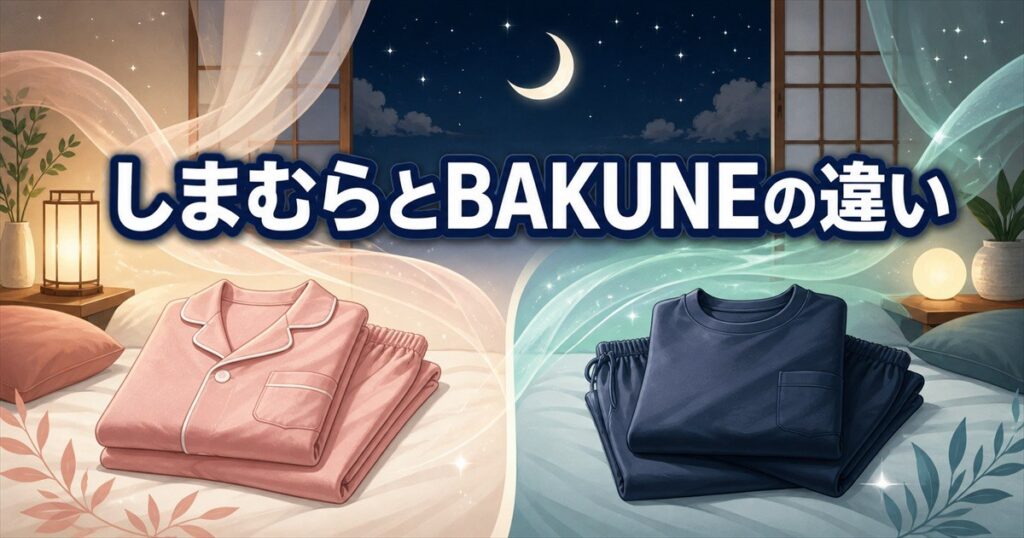 しまむらのリカバリーウェアとBAKUNEの違いを比較する