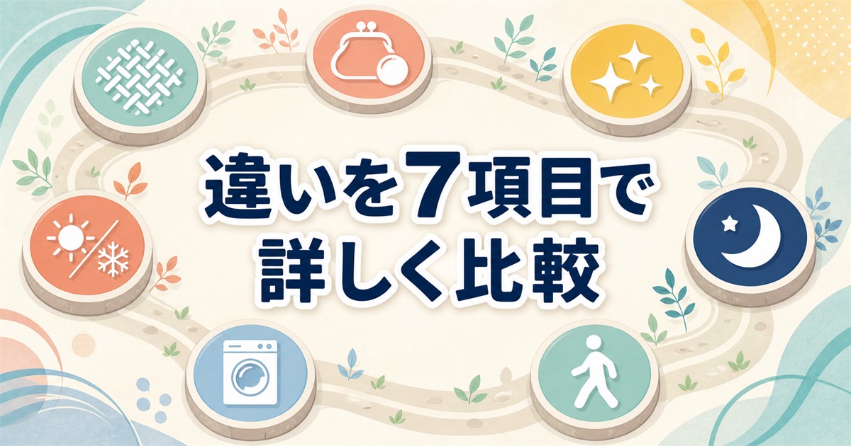 ニトリとワークマンのリカバリーウェアの違いを7項目で比較