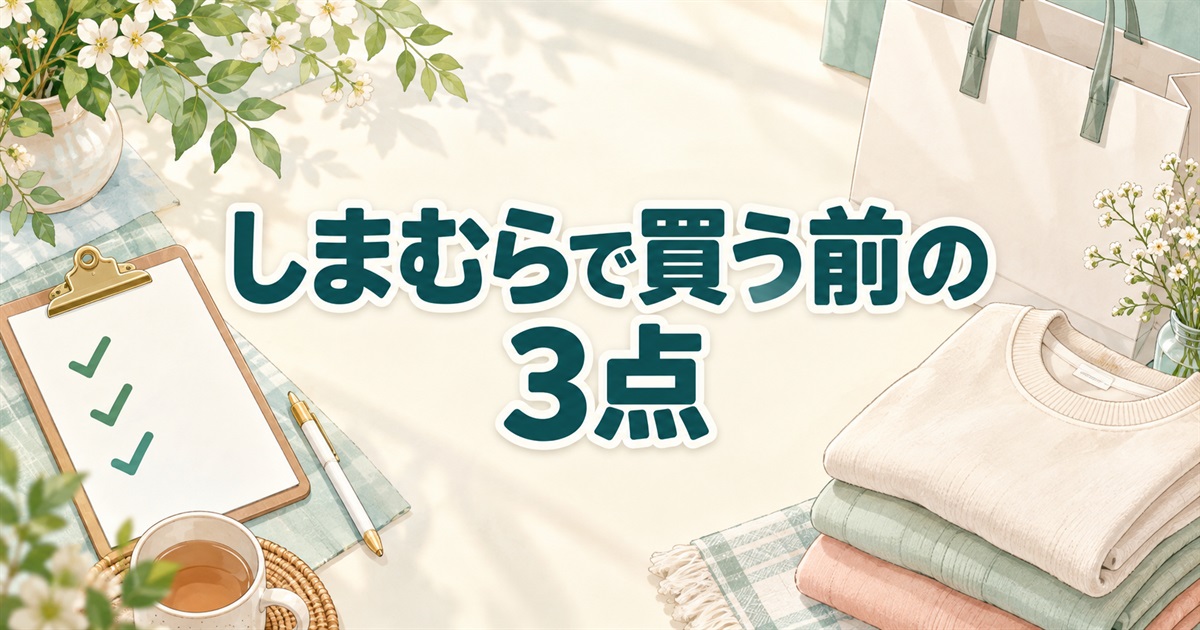 しまむらでリカバリーウェアを買う前に確認したい3点