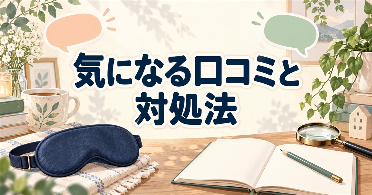 バクネのアイマスクの気になる口コミと使い心地に合わせた対処法