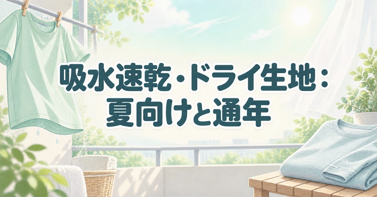 吸水速乾・ドライ生地のリカバリーウェア：夏向けと通年タイプ