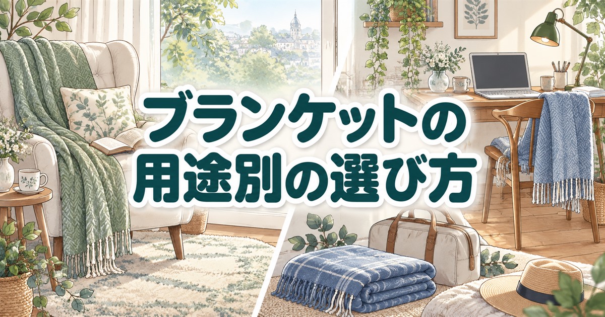 自宅や仕事中など用途別にリカバリーウェアのブランケットを選ぶ方法