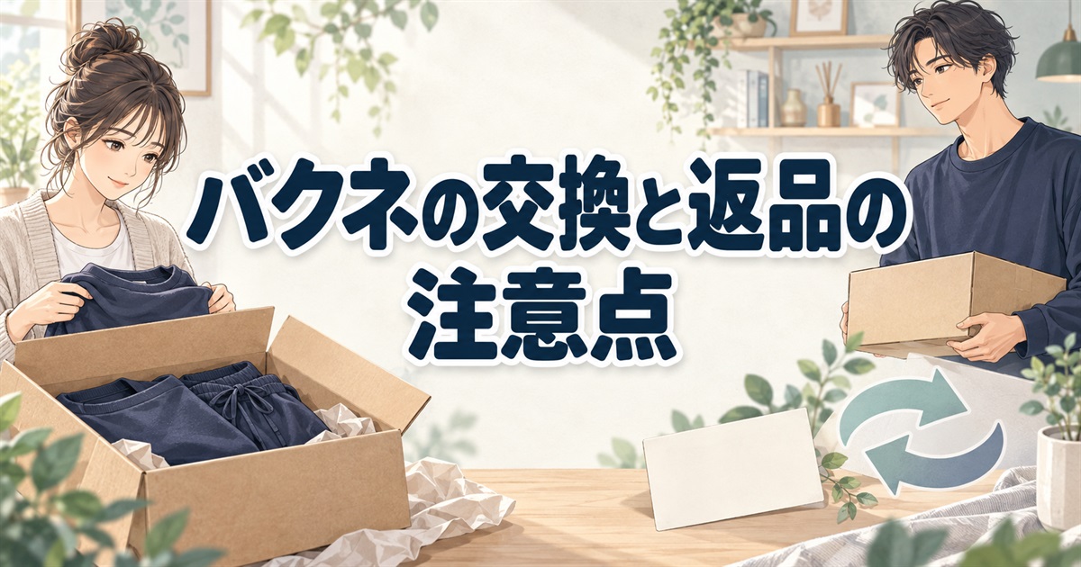 バクネのサイズ感が合わない場合に確認したい交換と返品の注意点