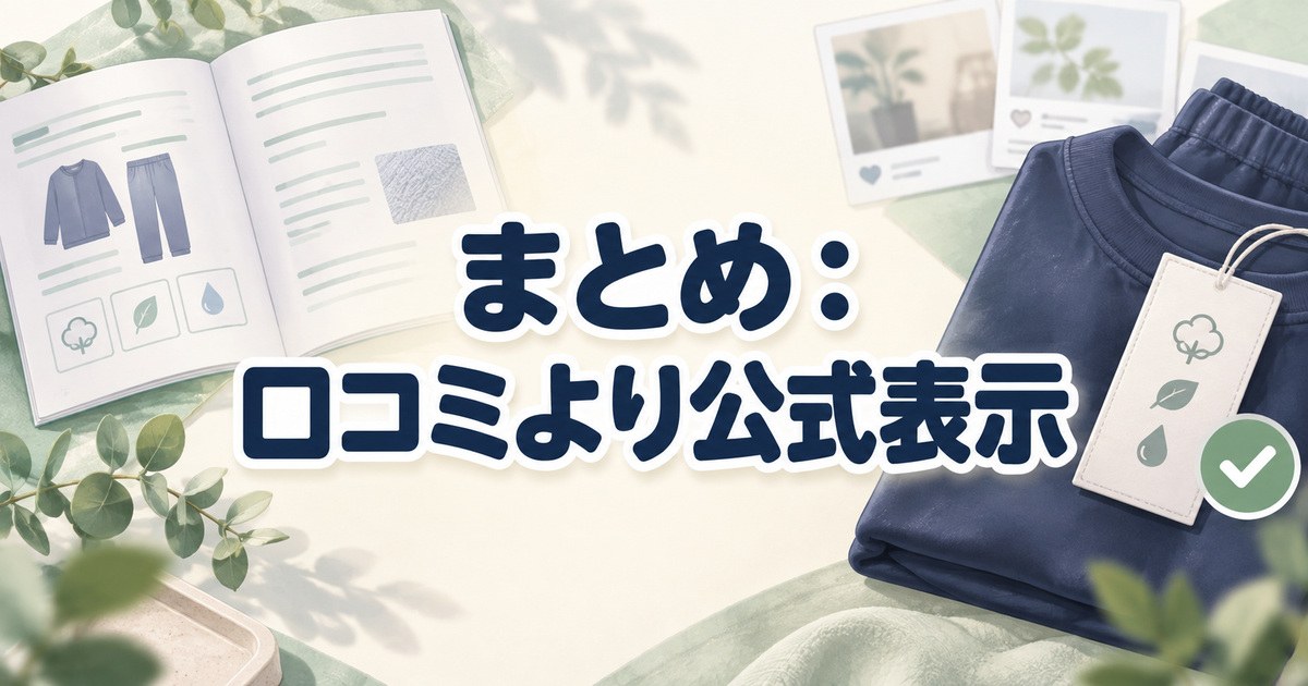 まとめ：ドンキのリカバリーウェアは口コミより公式表示で選ぼう
